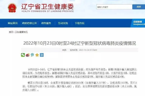 辽宁新增2例无症状感染者-辽宁新增一例无症状确诊病人