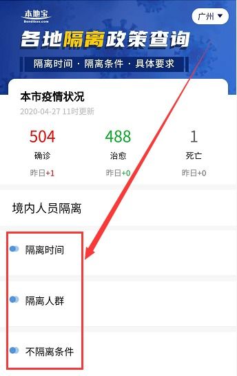 全国各地隔离政策查询系统︰(各地隔离政策查询表)