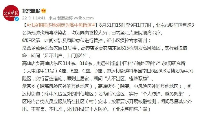 朝阳区高风险-朝阳区高风险持续了多久