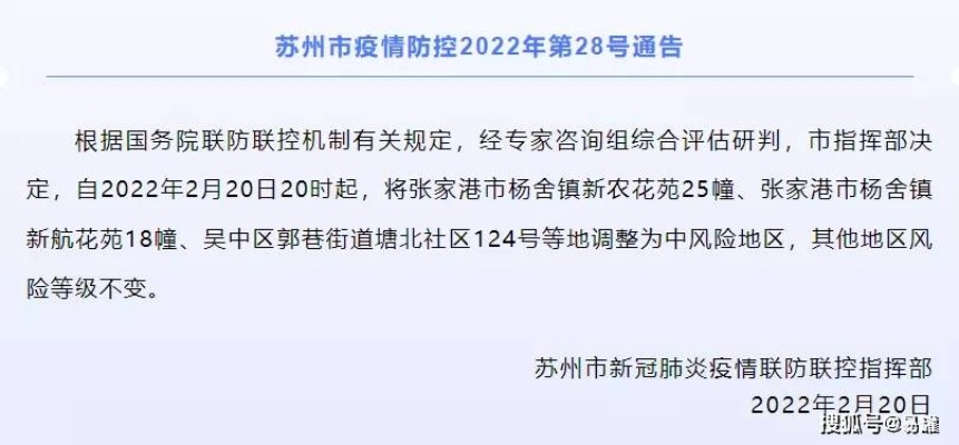 “苏州中风险地区增至20个” 苏州现在风险等级？