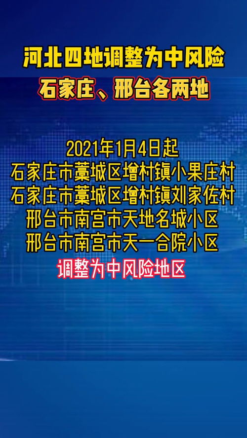 河北4地调整为中风险地区,河北四地区调整为中风险 河北4地调整为中风险地区,河北四地区调整为中风险